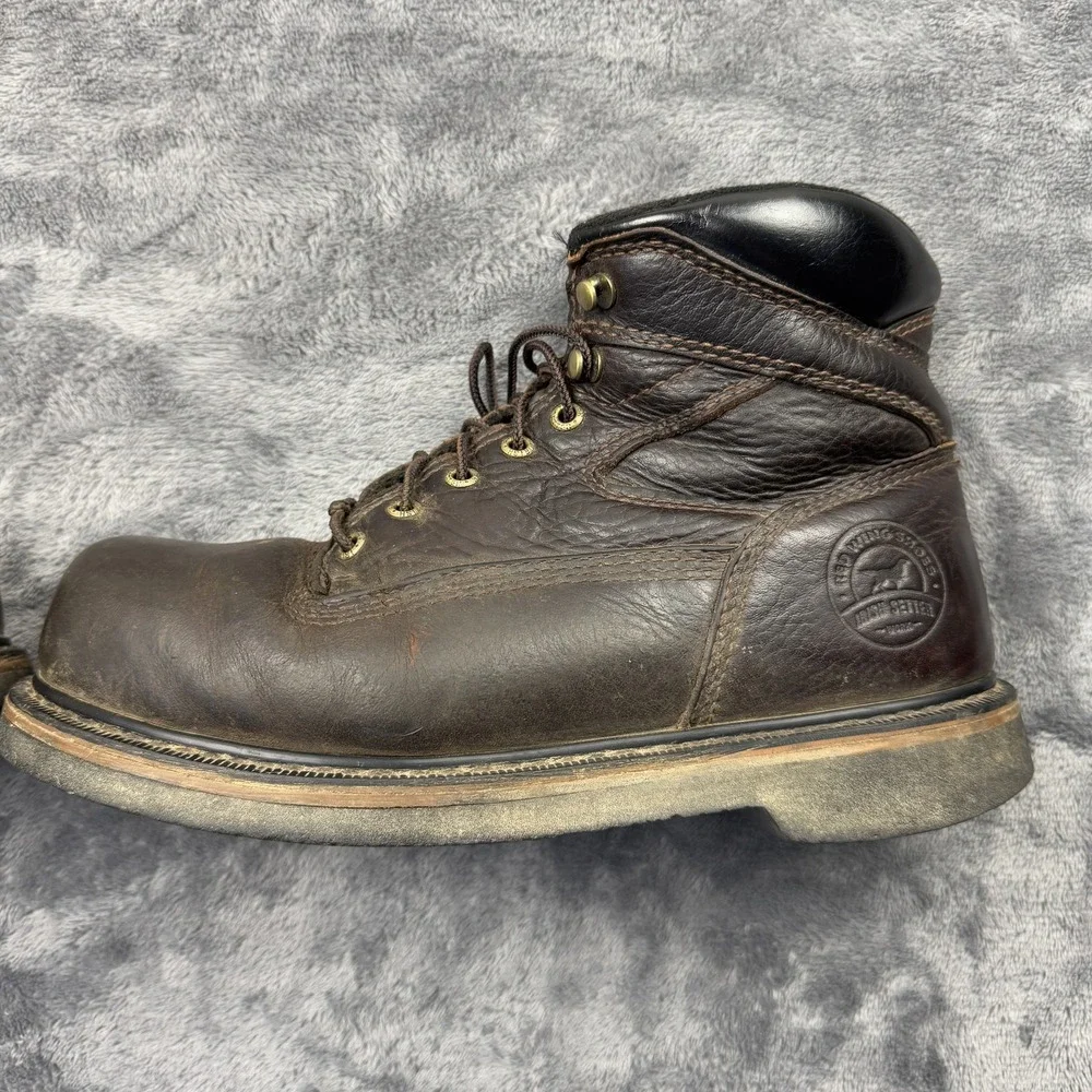 Red Wing Irish Setter Work Boots Mens 9.5 E2 Brown Leather Steel‎ Toe Lace Up